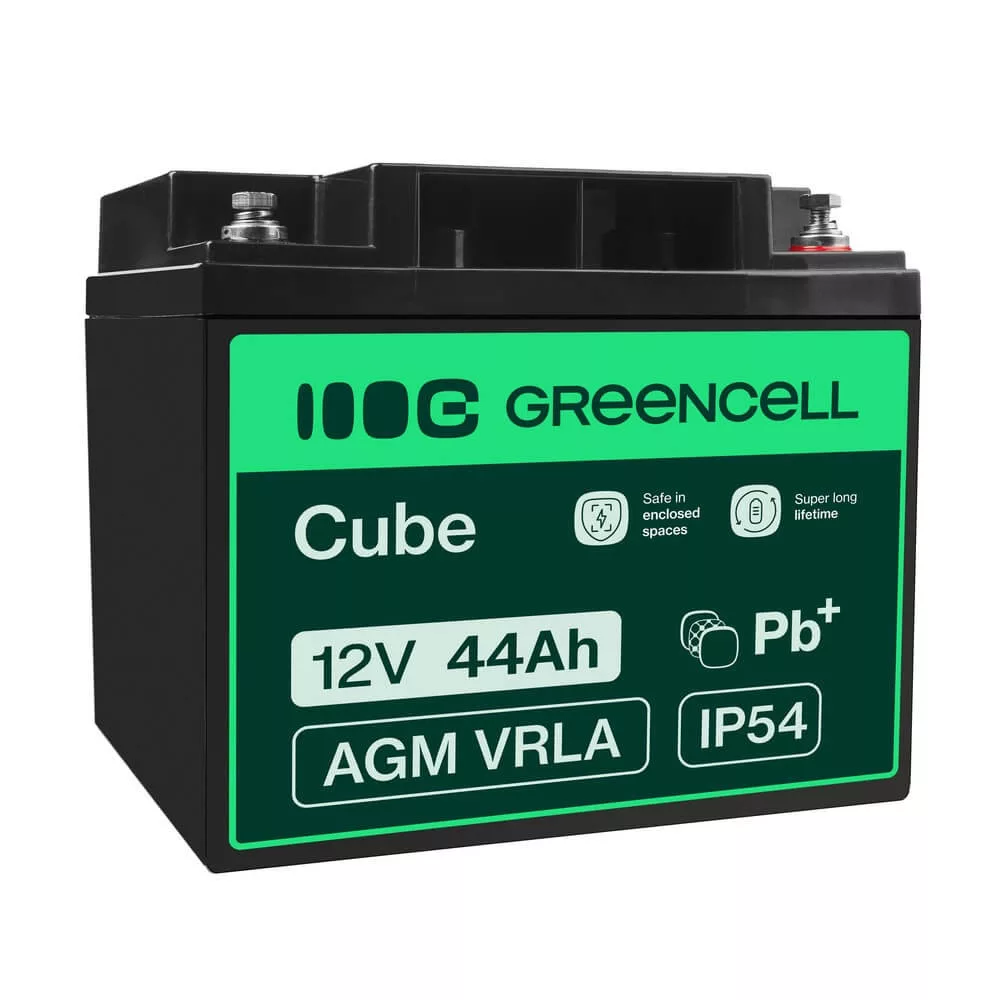 GreenCell AGM VRLA 12V 44Ah akkumulátor fűnyírókhoz robogókhoz hajókhoz
