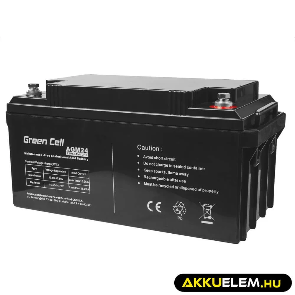 GreenCell AGM akkumulátor 12V 65Ah