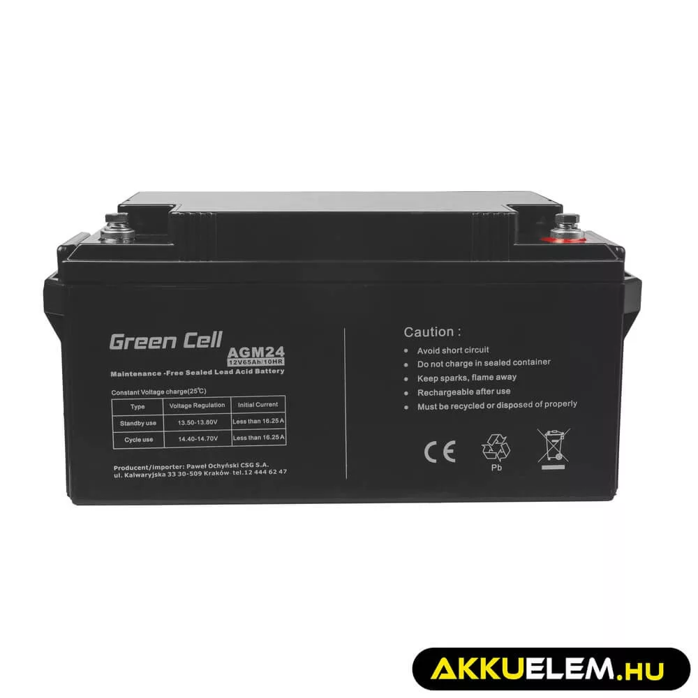 GreenCell AGM akkumulátor 12V 65Ah