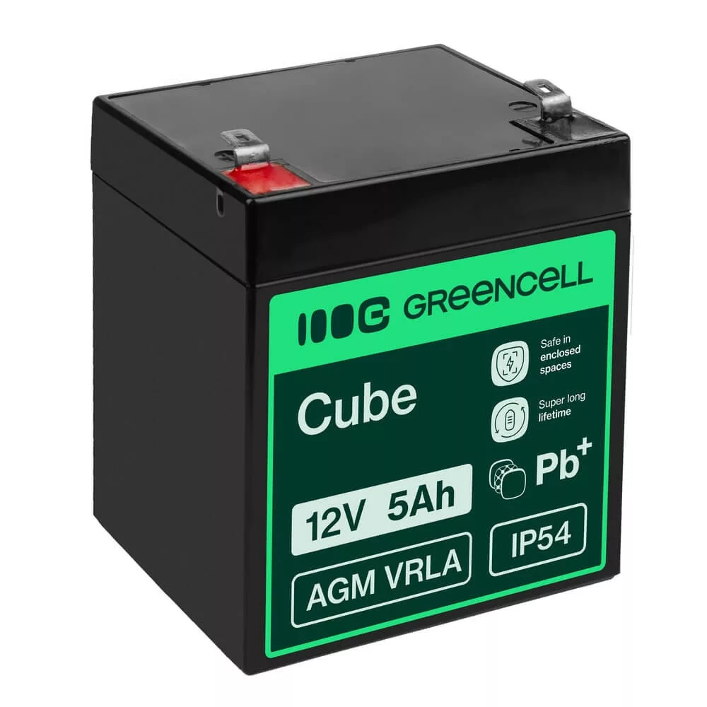 GreenCell AGM VRLA 12V 5Ah akkumulátor riasztókhoz