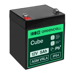 GreenCell AGM VRLA 12V 5Ah akkumulátor riasztókhoz