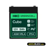 GreenCell AGM VRLA 12V 5Ah zselés akkumulátor - GreenCell