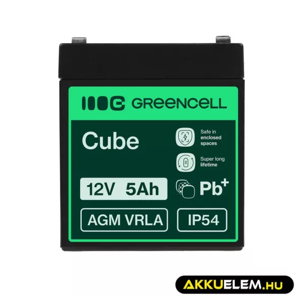 GreenCell AGM VRLA 12V 5Ah zselés akkumulátor - GreenCell