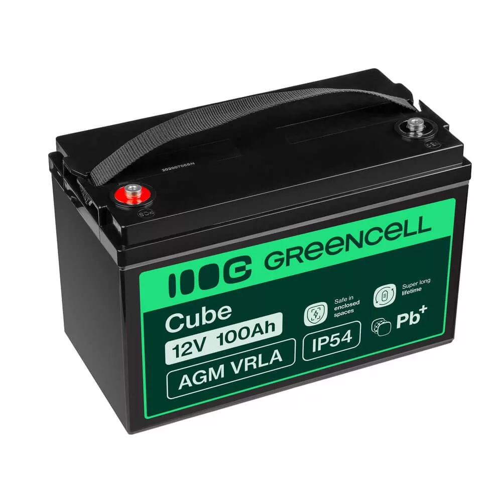   GreenCell AGM VRLA 12V 100Ah akkumulátor napelemes rendszerekhez hajókhoz