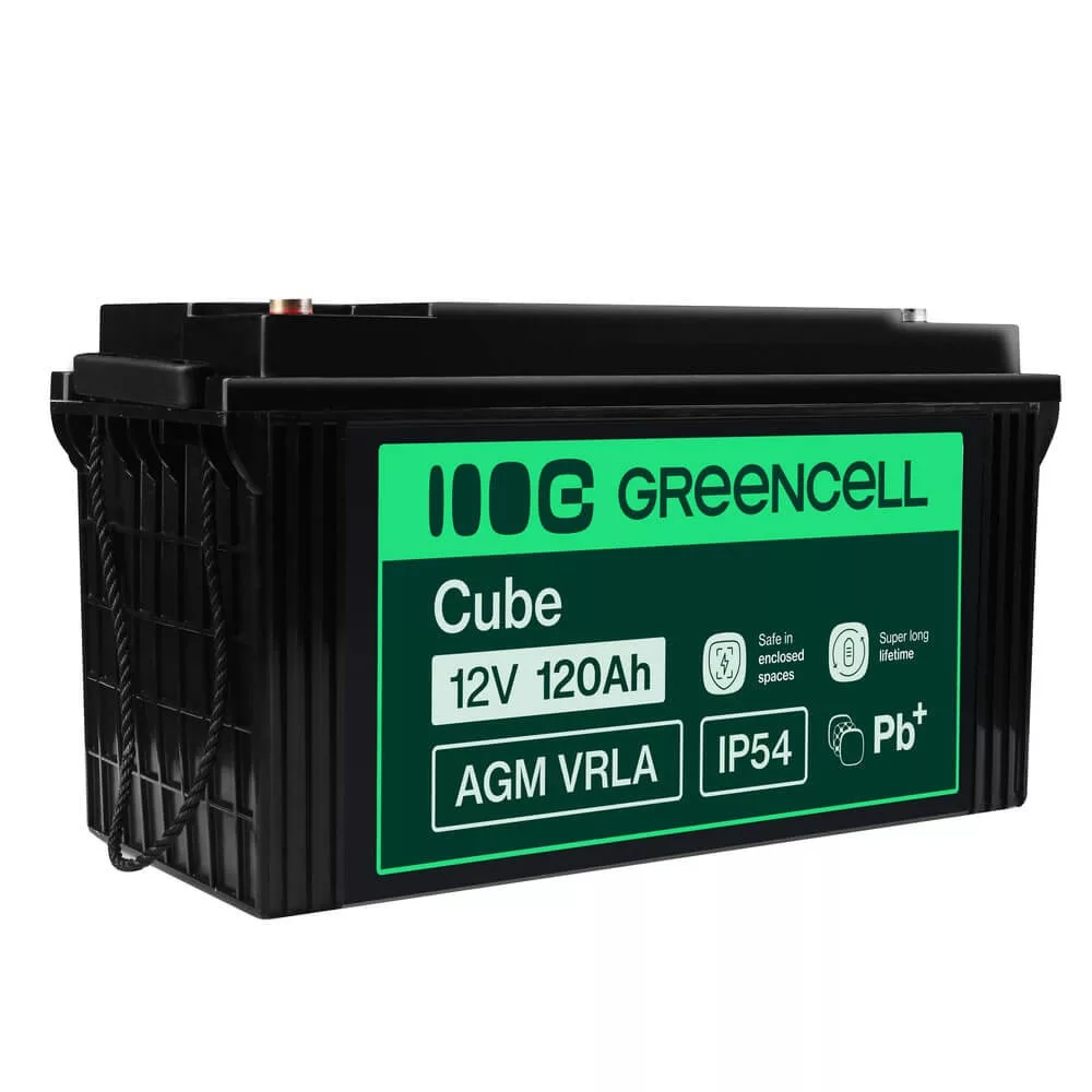   GreenCell AGM VRLA 12V 120Ah akkumulátor napelemes rendszerekhez hajókhoz