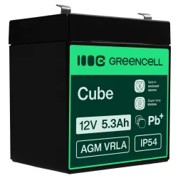 GreenCell AGM VRLA 12V 5.3Ah akkumulátor riasztókhoz