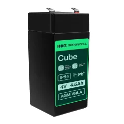 GreenCell AGM VRLA 4V 4.5Ah akkumulátor riasztókhoz
