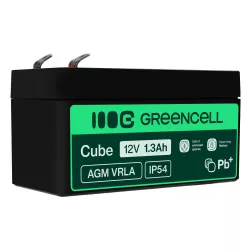 GreenCell AGM VRLA 12V 1.3Ah akkumulátor riasztókhoz