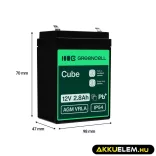 GreenCell AGM VRLA 12V 2.8Ah zselés akkumulátor - GreenCell