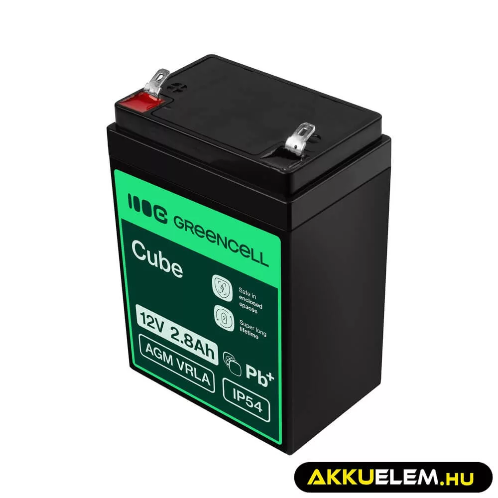 GreenCell AGM VRLA 12V 2.8Ah akkumulátor riasztókhoz