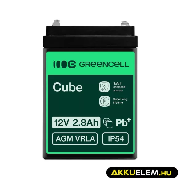 GreenCell AGM VRLA 12V 2.8Ah zselés akkumulátor - GreenCell