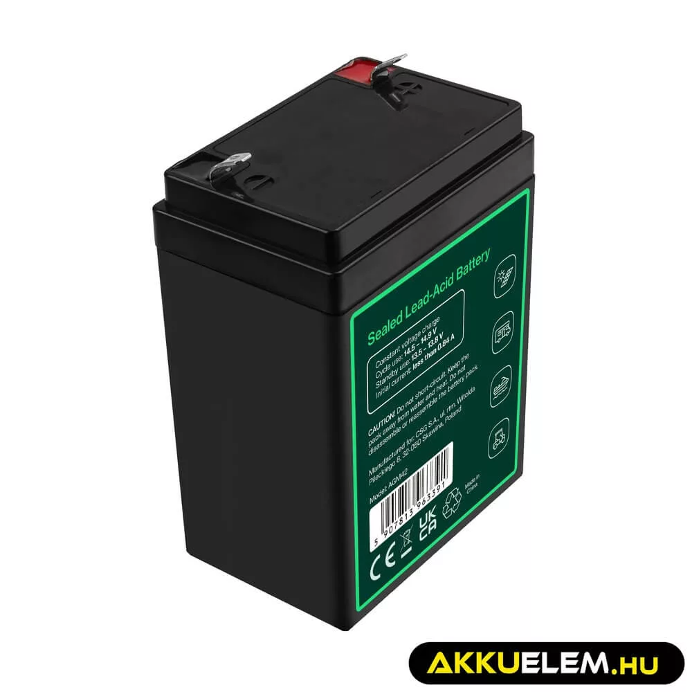 GreenCell AGM VRLA 12V 2.8Ah akkumulátor riasztókhoz