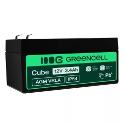GreenCell AGM VRLA 12V 3.4Ah akkumulátor riasztókhoz