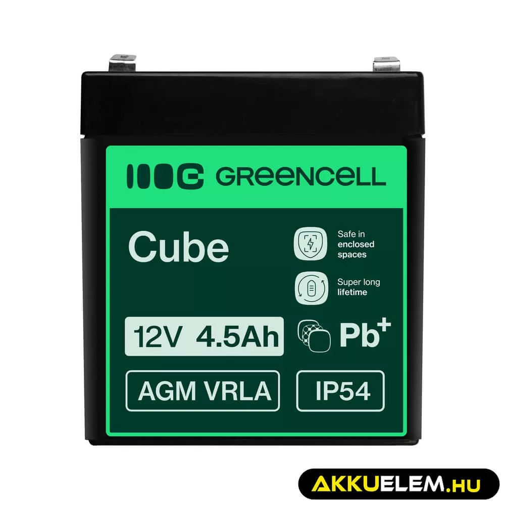 GreenCell AGM VRLA 12V 4.5Ah akkumulátor szünetmentes egységekhez