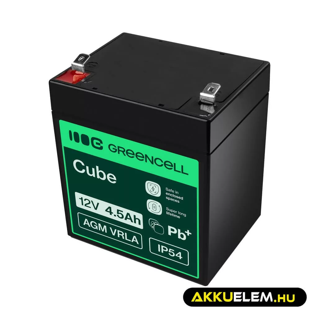 GreenCell AGM VRLA 12V 4.5Ah akkumulátor szünetmentes egységekhez