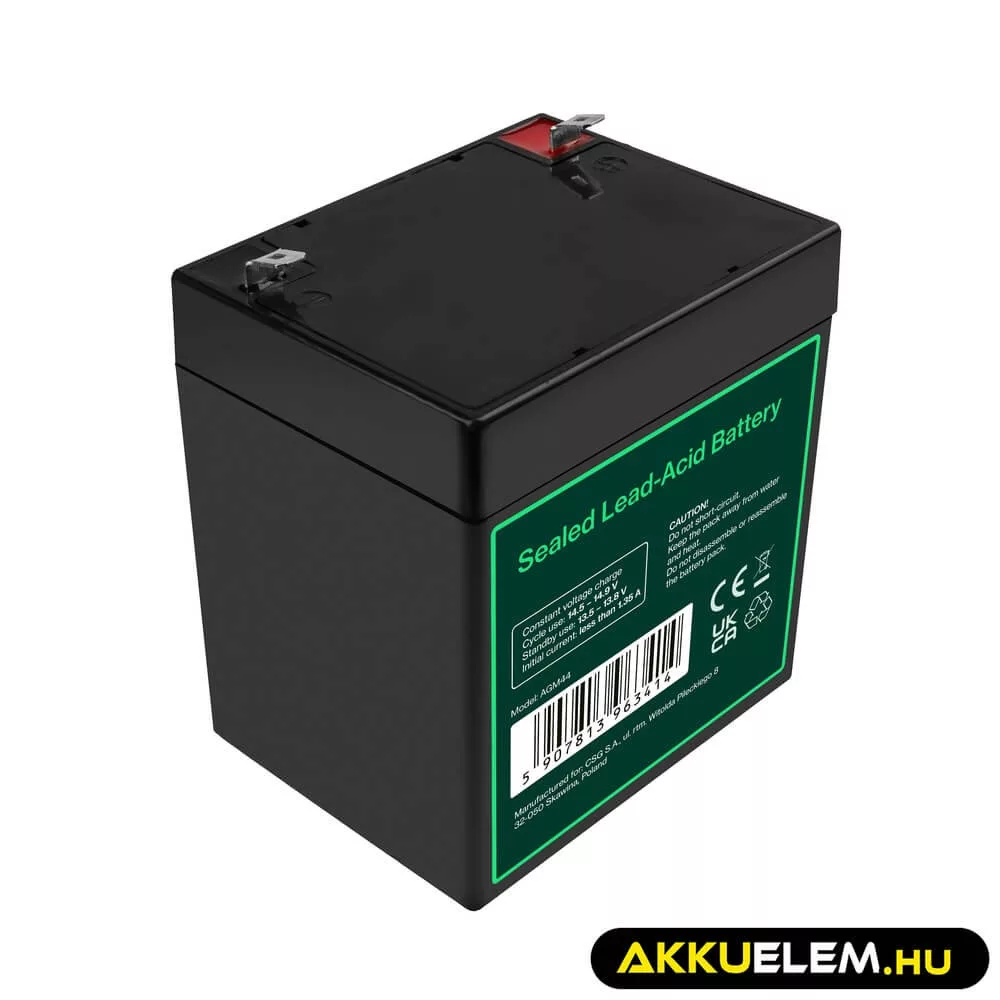 GreenCell AGM VRLA 12V 4.5Ah akkumulátor szünetmentes egységekhez