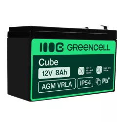 GreenCell AGM VRLA 12V 8Ah akkumulátor riasztókhoz