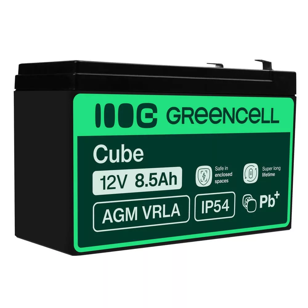 GreenCell AGM VRLA 12V 8.5Ah akkumulátor riasztókhoz