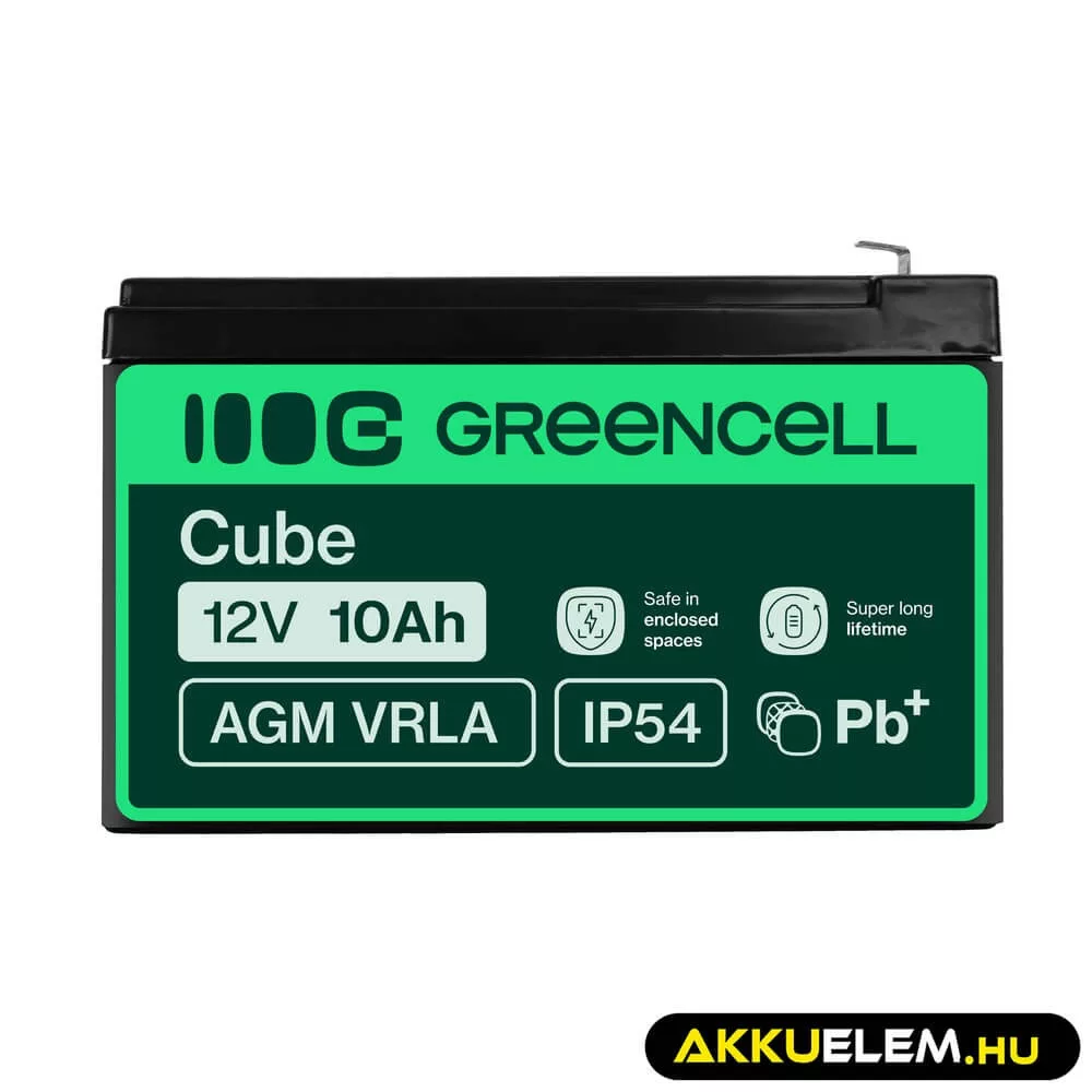 GreenCell AGM VRLA 12V 10Ah akkumulátor szünetmentes egységekhez