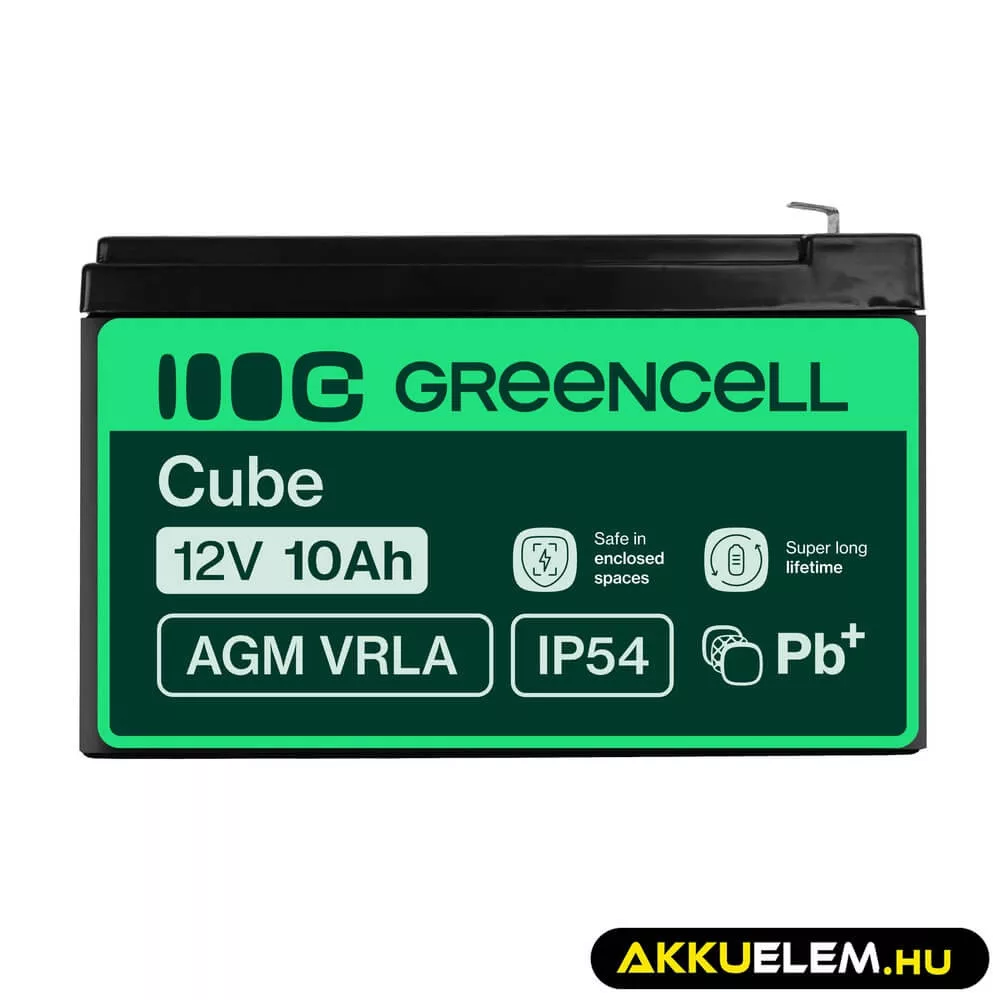 GreenCell AGM VRLA 12V 10Ah akkumulátor szünetmentes egységekhez