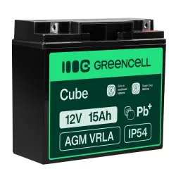 GreenCell AGM VRLA 12V 15Ah akkumulátor riasztókhoz