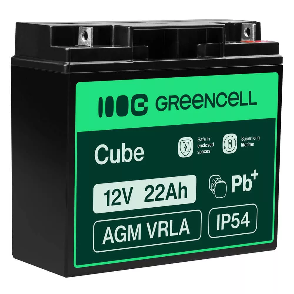 GreenCell AGM VRLA 12V 22Ah akkumulátor hajókhoz robogókhoz
