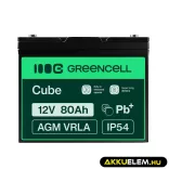 GreenCell AGM VRLA 12V 80Ah akkumulátor hajókhoz robogókhoz fűnyírókhoz - GreenCell