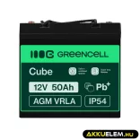 GreenCell AGM VRLA 12V 50Ah akkumulátor hajókhoz robogókhoz fűnyírókhoz - GreenCell