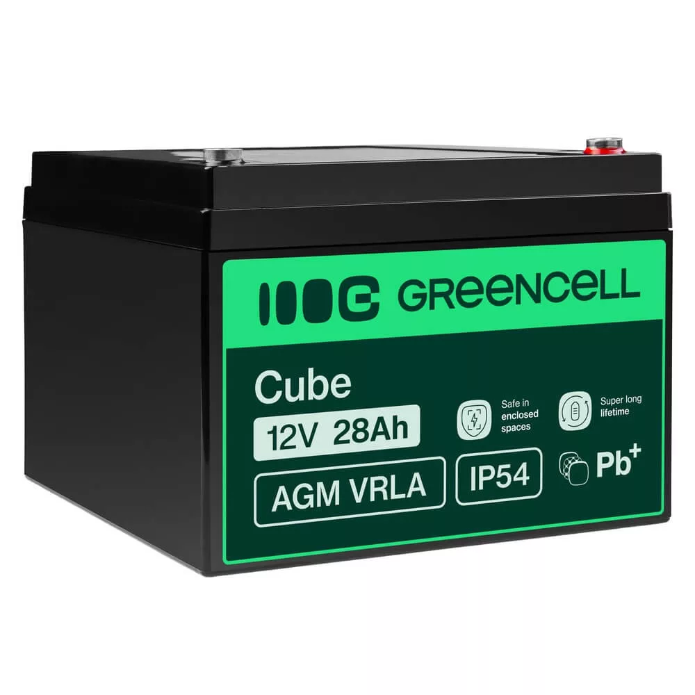 GreenCell AGM VRLA 12V 28Ah akkumulátor hajókhoz robogókhoz