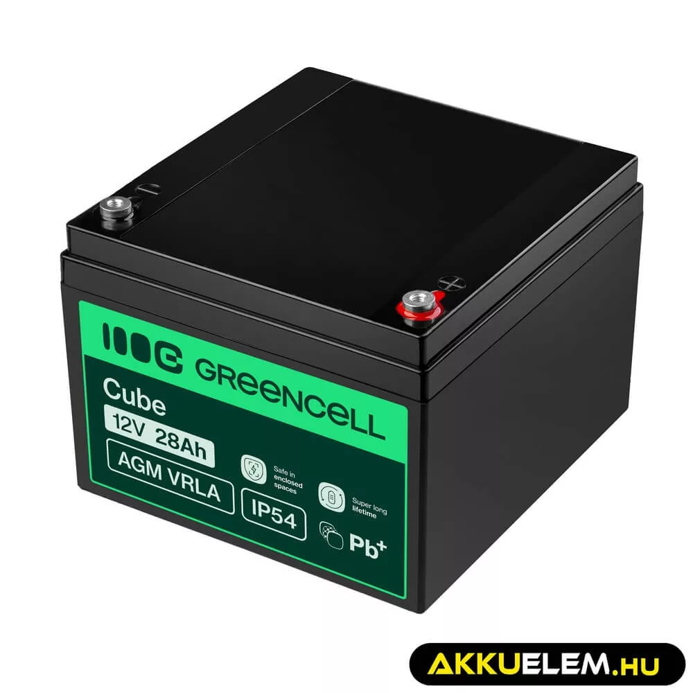 GreenCell AGM VRLA 12V 28Ah akkumulátor hajókhoz robogókhoz