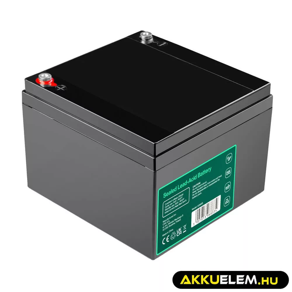 GreenCell AGM VRLA 12V 28Ah akkumulátor hajókhoz robogókhoz