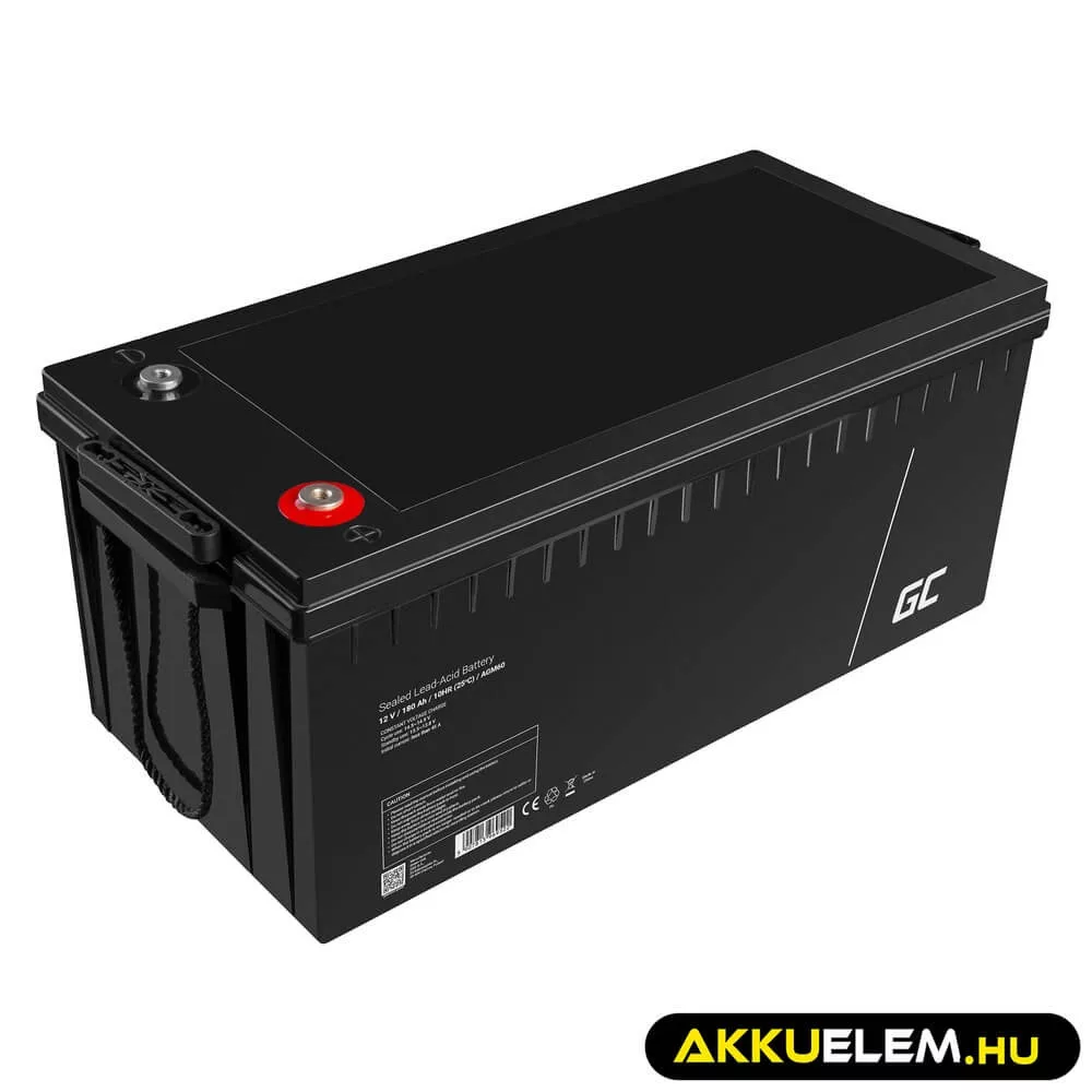 GreenCell AGM VRLA 12V 180Ah akkumulátor napelemes rendszerekhez hajókhoz