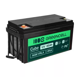   GreenCell Cube AGM VRLA IP54 12V 65Ah akkumulátor fűnyírókhoz robogókhoz hajókhoz