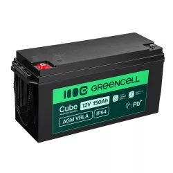   GreenCell Cube AGM VRLA IP54 12V 150Ah akkumulátor napelemes rendszerekhez hajókhoz