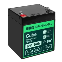 GreenCell AGM VRLA 12V 5Ah akkumulátor (91x70x102mm)
