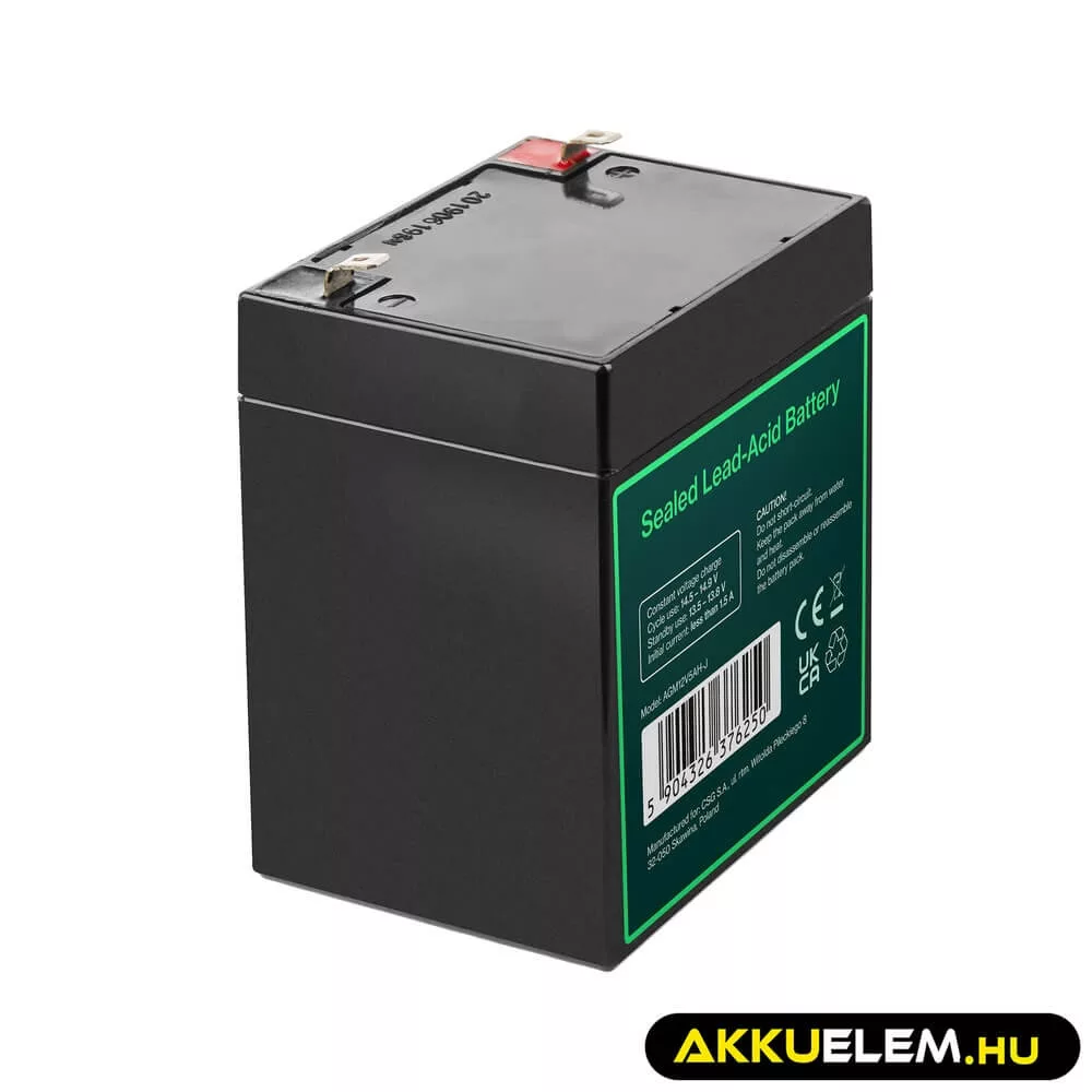 GreenCell AGM VRLA 12V 5Ah akkumulátor (91x70x102mm)