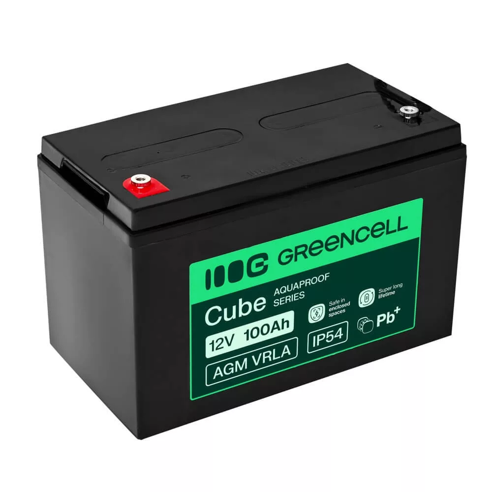   GreenCell AGM VRLA 12V 100Ah akkumulátor UPS-ekhez lakóautókhoz (332x175x220mm)