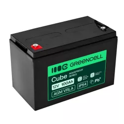  GreenCell AGM VRLA 12V 100Ah akkumulátor UPS-ekhez lakóautókhoz (332x175x220mm)