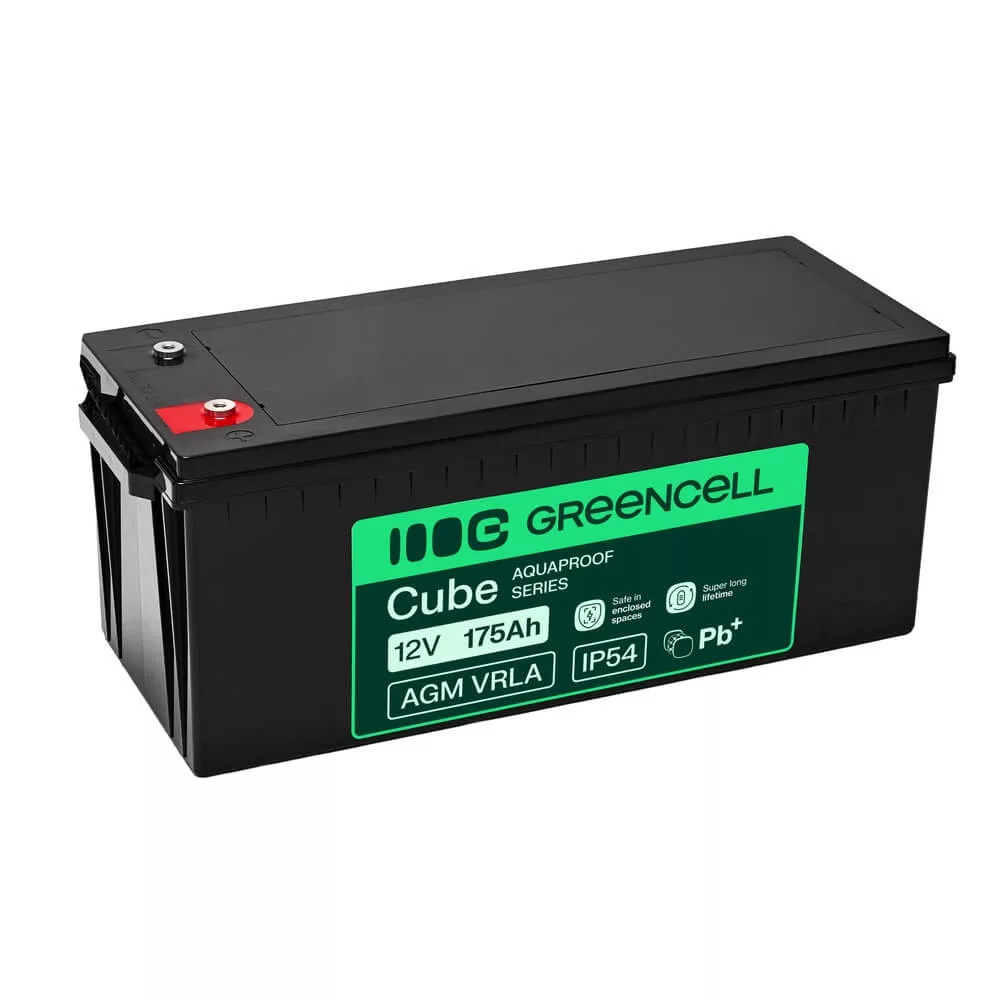 GreenCell AGM VRLA 12V 175Ah akkumulátor hajókhoz napelemes rendszerekhez (532x207x220mm)
