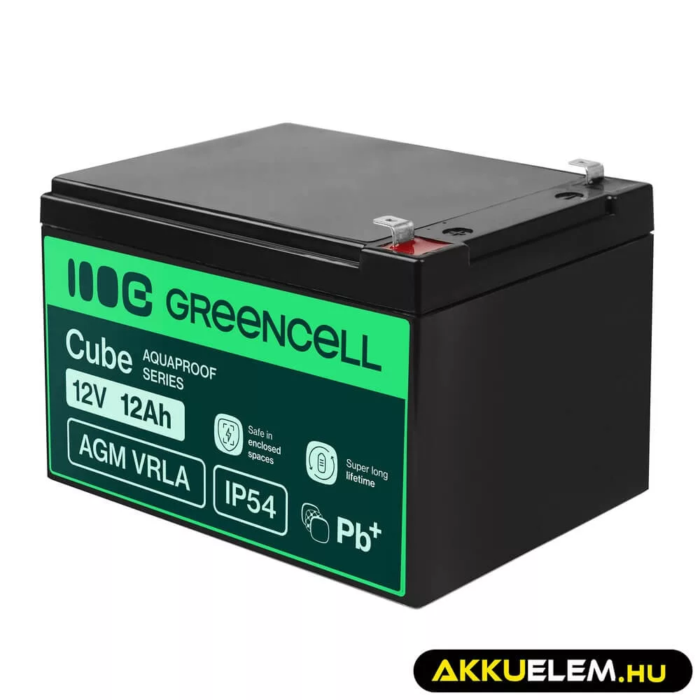 GreenCell AGM VRLA 12V 12Ah akkumulátor (152x99x100mm)