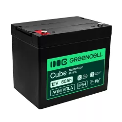  GreenCell AGM VRLA 12V 80Ah akkumulátor UPS-ekhez lakóautókhoz (260x168x216mm)