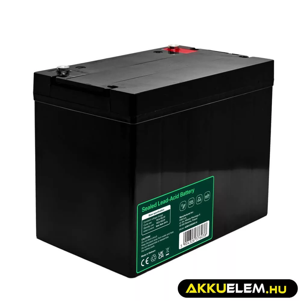 GreenCell AGM VRLA 12V 80Ah akkumulátor UPS-ekhez lakóautókhoz (260x168x216mm)