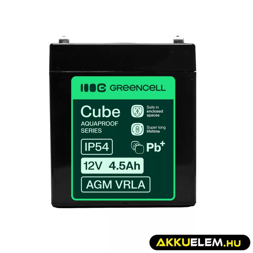 GreenCell AGM VRLA 12V 4.5Ah akkumulátor (90x70x106mm)