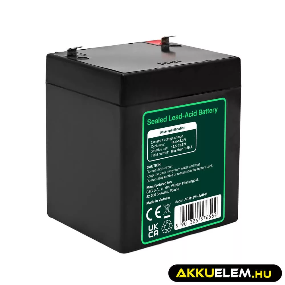 GreenCell AGM VRLA 12V 4.5Ah akkumulátor (90x70x106mm)