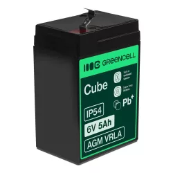 GreenCell AGM VRLA 6V 5Ah akkumulátor riasztókhoz