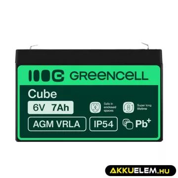 GreenCell AGM VRLA 6V 7Ah zselés akkumulátor - GreenCell