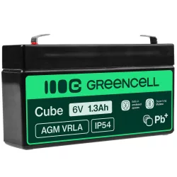 GreenCell AGM VRLA 6V 1.3Ah akkumulátor riasztókhoz