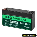 GreenCell AGM VRLA 6V 1.3Ah zselés akkumulátor - GreenCell