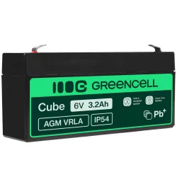 GreenCell AGM VRLA 6V 3.2Ah akkumulátor riasztókhoz