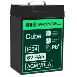 GreenCell AGM VRLA 6V 4Ah akkumulátor riasztókhoz